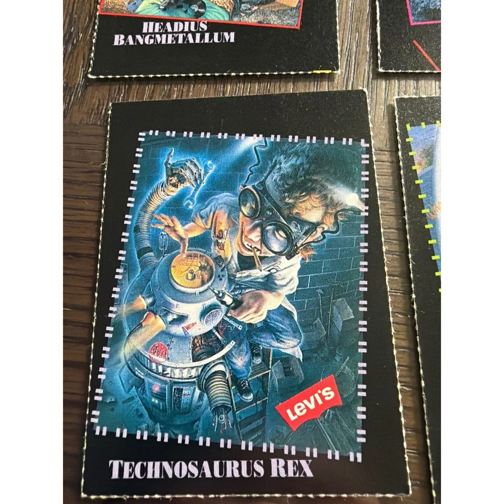 Vintage 1991 Levis Trading Cards Lot of‎ 7 Radical 90s Characters Promo Rare